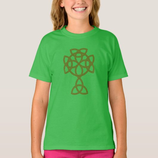 St. Patrick Keltisch Kruis | Drie-eenheidsknoop &  T-shirt (Voorkant)