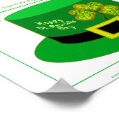 St Patrick Leprechaun Kaart Party Pet pdf Poster (Hoek)