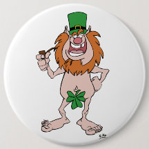 St Patrick Leprechaun knoppenbadge