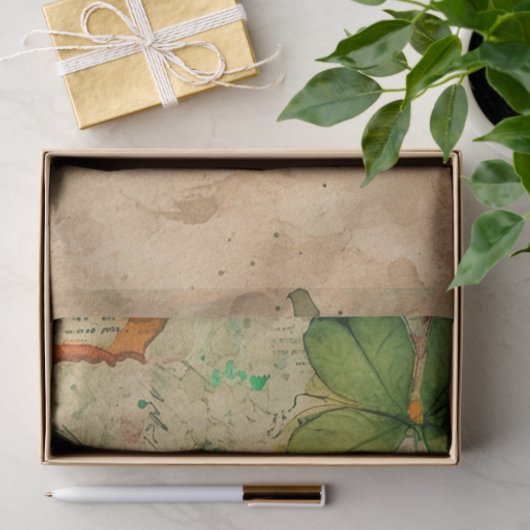 St. Patrick Leprechaun's Ephemeral Espresso Tissuepapier (Geschenk)