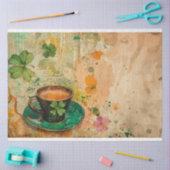 St. Patrick Leprechaun's Ephemeral Espresso Tissuepapier (Craft)