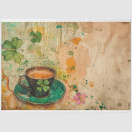 St. Patrick Leprechaun's Ephemeral Espresso Tissuepapier