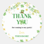 St. Patrick Lucky Een Verjaardag Sticker Labels (Voorkant)
