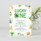 St. Patrick Lucky One Eerste Verjaardagsuitnodigin Kaart (Staand voorkant)