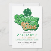 St. Patrick' Lucky One First Birthday Invitation Kaart (Voorkant)