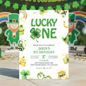 St Patrick Lucky One First Birthday Invitation Kaart