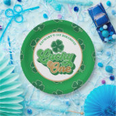 St. Patrick' Lucky One First Birthday Paper Borden Papieren Bordje (Feest)