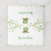 St. Patrick Lucky One Place Card Verjaardagsfeest Plaatskaartje (Buitenkant ongevouwen)