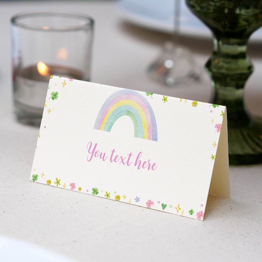 St. Patrick Lucky One Place Card Verjaardagsfeest Plaatskaartje