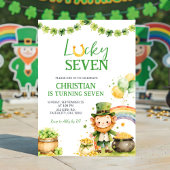 St Patrick Lucky Seven Birthday Invitation Kaart