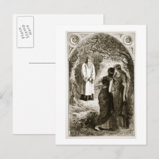 St. Patrick met maagden in het bos van Fochlut, Briefkaart (Voorkant / Achterkant)