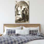 St. Patrick met maagden in het bos van Fochlut, Canvas Afdruk (Insitu (Slaapkamer))