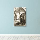 St. Patrick met maagden in het bos van Fochlut, Canvas Afdruk (Insitu (Houten vloer))