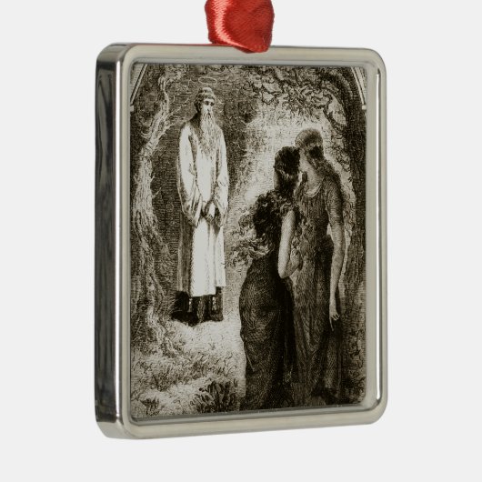 St. Patrick met maagden in het bos van Fochlut, Metalen Ornament (Rechts)