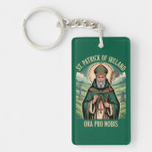 St Patrick of Ireland Shamrock Prayer Sleutelhanger (Voorkant)
