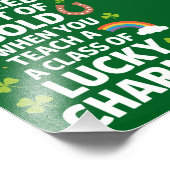 St. Patrick Onderwijzer Lucky Charm Clover Iers Foto Afdruk (Hoek)