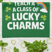 St. Patrick Onderwijzer Lucky Charm Clover Iers Theedoek (Gevouwen)