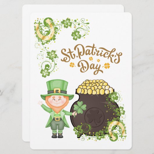 ST PATRICK ONTWERP  FEESTDAGENKAART (Voorkant / Achterkant)