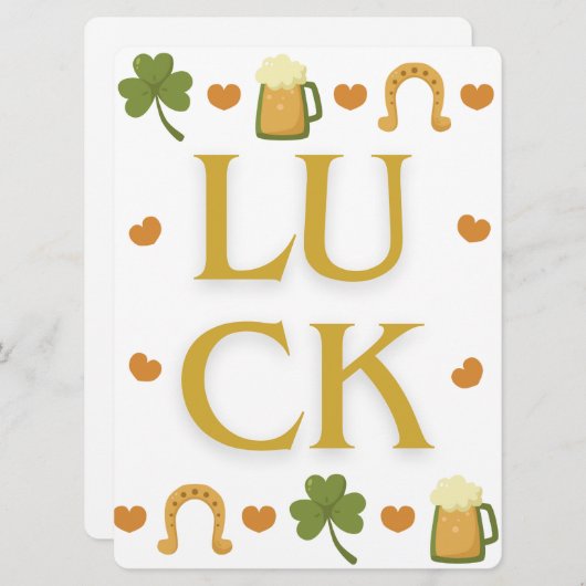 ST PATRICK ONTWERP FEESTDAGENKAART (Voorkant / Achterkant)