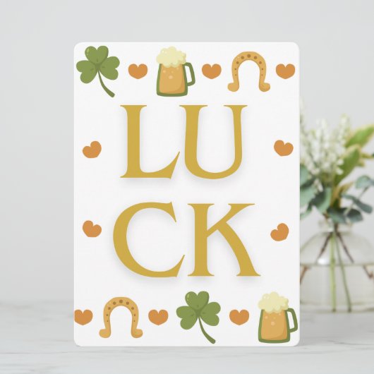 ST PATRICK ONTWERP  FEESTDAGENKAART (Staand voorkant)