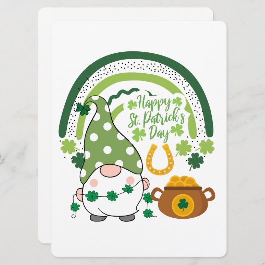 ST PATRICK ONTWERP FEESTDAGENKAART (Voorkant / Achterkant)