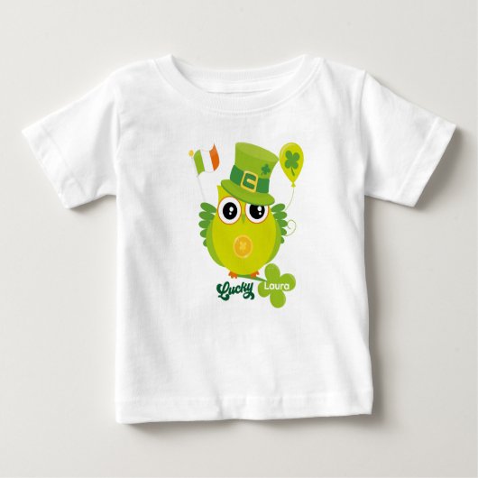 St Patrick Owl Leprechaun Pet Irish Flag Green Fun (Voorkant)