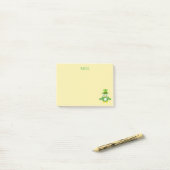 St. Patrick Owl Sandy kleur Post-it® Notes (Op bureau)