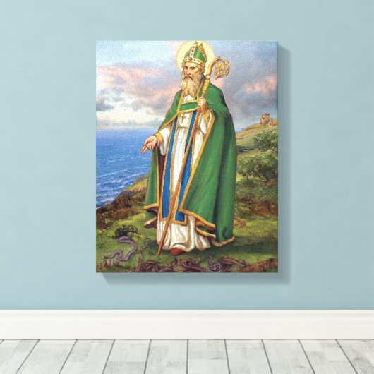 ST PATRICK, PATRON SAINT OF IERLAND. CANVAS AFDRUK (Insitu (Houten vloer))
