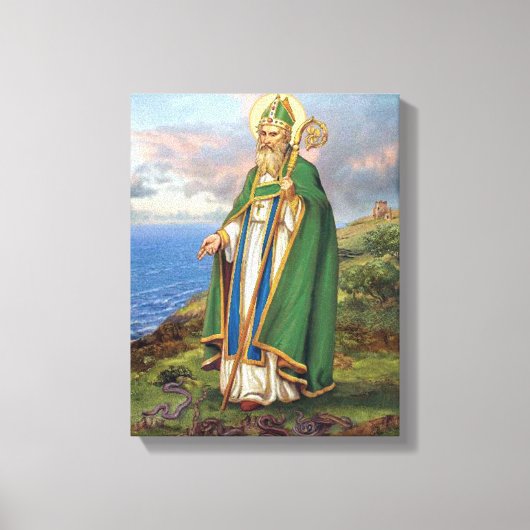 ST PATRICK, PATRON SAINT OF IERLAND. CANVAS AFDRUK (Voorkant)