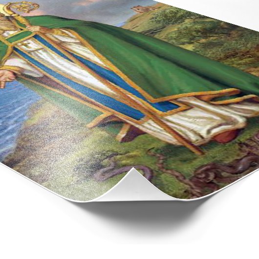 ST PATRICK, PATRON SAINT OF IERLAND. FOTO AFDRUK (Hoek)