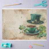 St. Patrick Pet Coffee Ephemera Collage Tissuepapier (Craft)
