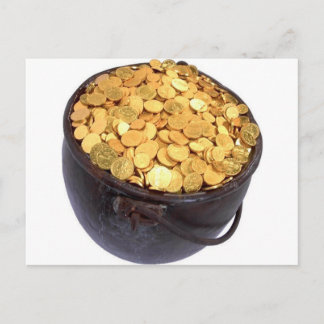 St Patrick & Pot of Gold Briefkaart