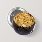 St Patrick & Pot of Gold Ronde Button 5,7 Cm (Voorkant /achterkant)