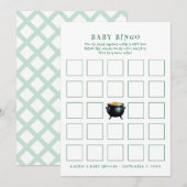 St Patrick Pot van Goud baby shower Bingo Spelkaar Kaart (Voorkant / Achterkant)