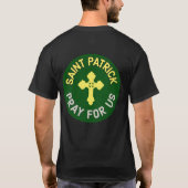 St. Patrick Pray voor ons katholieke Latijnse mass T-shirt (Achterkant)