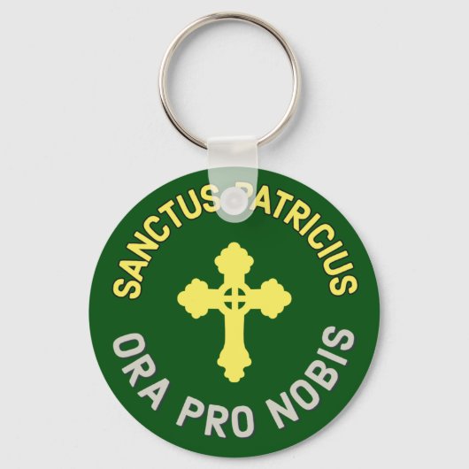 St. Patrick Pray voor ons Latijns-katholieke Groen Sleutelhanger (Voorkant)