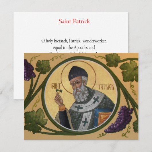 St. Patrick Prayer Card Briefkaart (Voorkant / Achterkant)