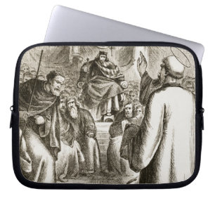 St. Patrick preaching bij Tara, van 'The Trias Thu Laptop Sleeve