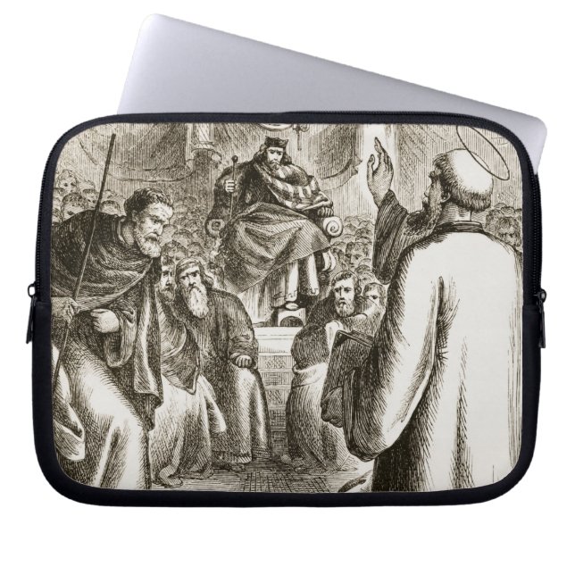 St. Patrick preaching bij Tara, van 'The Trias Thu Laptop Sleeve (Voorkant)
