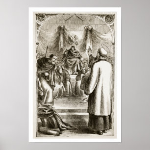 St. Patrick preaching bij Tara, van 'The Trias Thu Poster