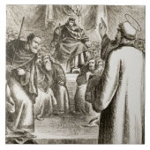 St. Patrick preaching bij Tara, van 'The Trias Thu Tegeltje (Voorkant)