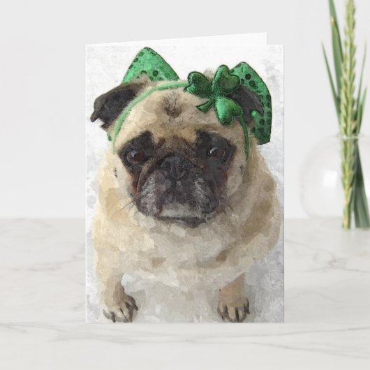 St Patrick Pug Kaart (Voorkant)