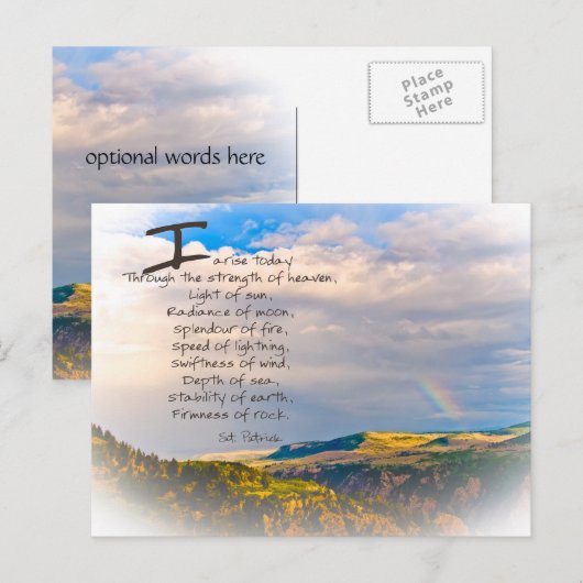 St Patrick Quote Briefkaart (Voorkant / Achterkant)
