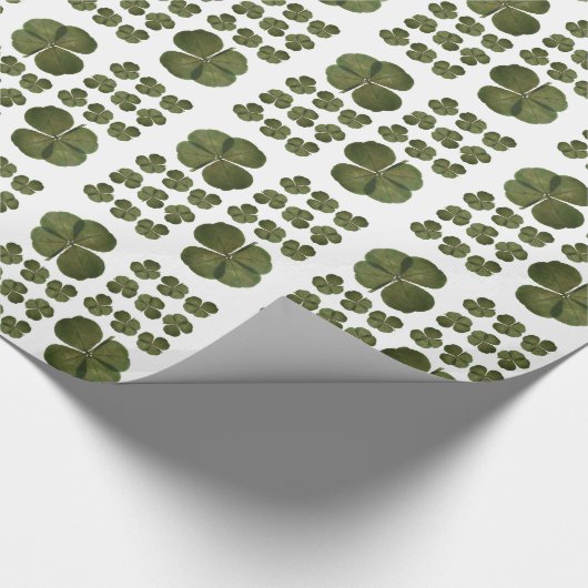St Patrick Real 4 Leaf Clover Get Lucky Wrapping P Cadeaupapier (Hoek)