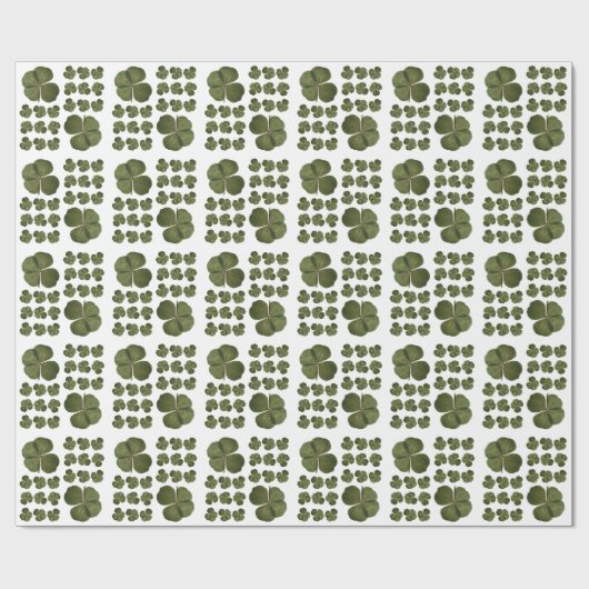 St Patrick Real 4 Leaf Clover Get Lucky Wrapping P Cadeaupapier (Vlak)