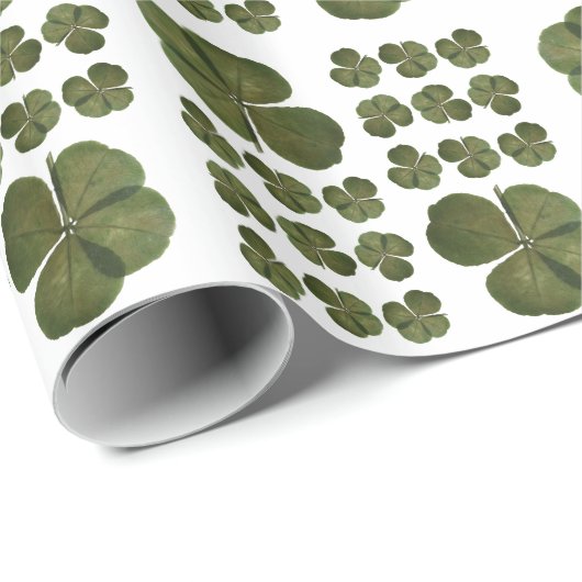 St Patrick Real 4 Leaf Clover Get Lucky Wrapping P Cadeaupapier (Rol Hoek)