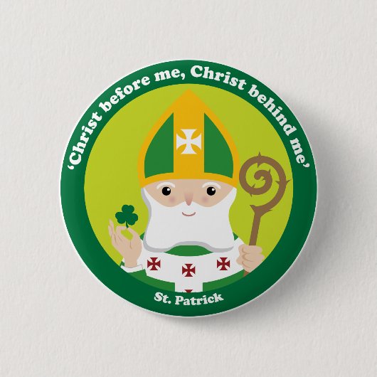 St. Patrick Ronde Button 5,7 Cm (Voorkant)