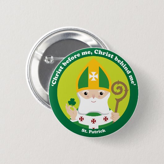 St. Patrick Ronde Button 5,7 Cm (Voorkant /achterkant)