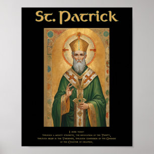 St Patrick Rooms-katholieke gebed Poster
