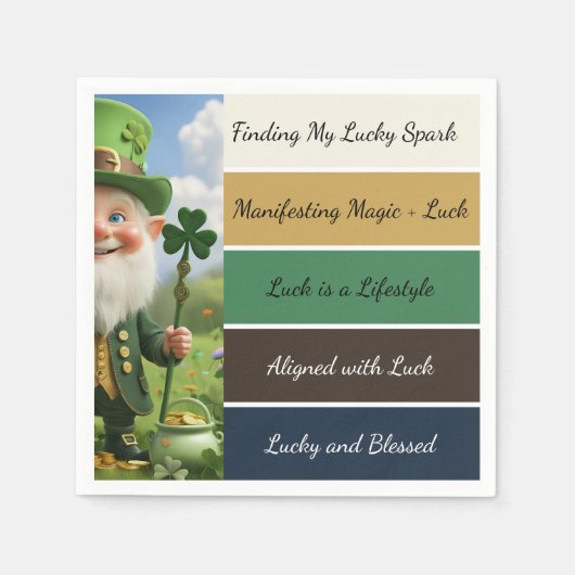 St. Patrick’s Affirmation Napkins Servet (Voorkant)